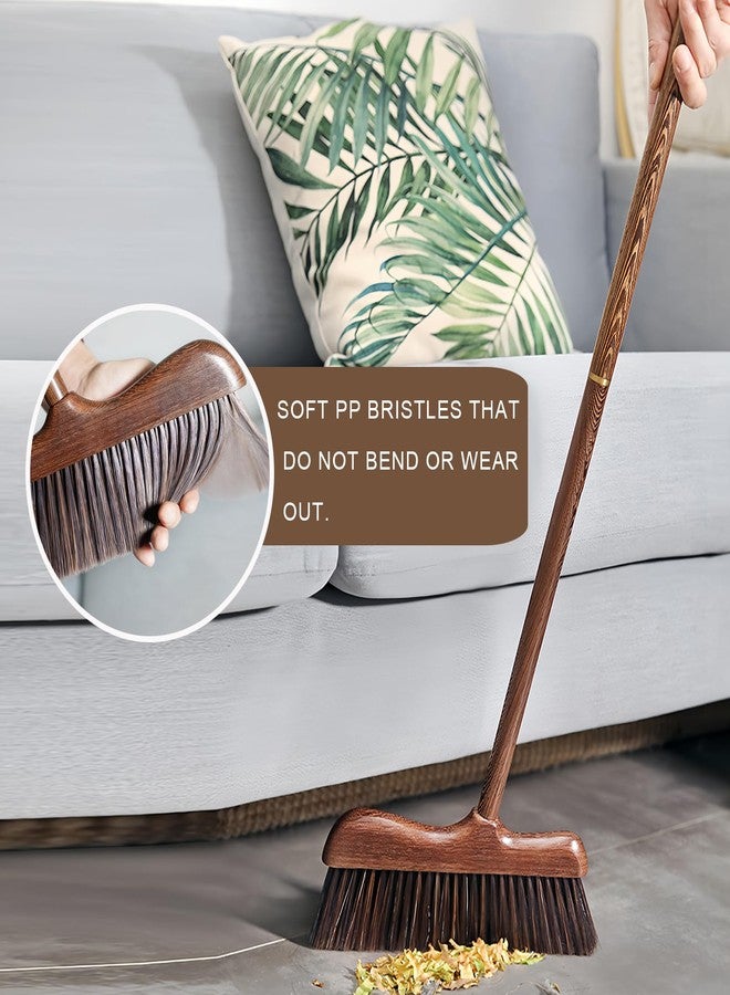 Xifando Wood Angle Broom – 44.8” Wooden Handle Compact Brooms for Indoor Kitchen – Soft PP Bristles, Durable Sweeping Broom - Image 5